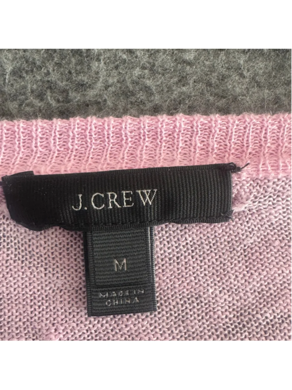J.Crew Pink 100% Linen Pom Pom Trim Lightweight Sweater Top Size M